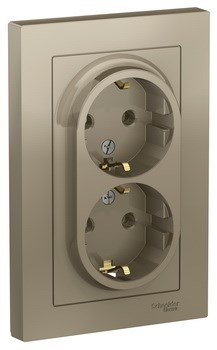 Розетка двойная с заземлением ATN000524 Schneider Electric - фото 45189