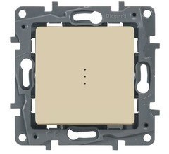 Legrand Etika слоновая кость переключатель с подсветкой, 10А, автоматические клеммы 672315 - фото 61690