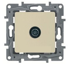 Legrand Etika слоновая кость розетка TVоконечная 672365 - фото 61720