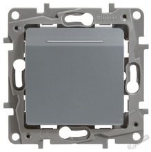 Legrand Etika алюминий выключатель карточный с выдержкой времени, с подсветкой 672493 - фото 61798