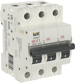 IEK ARMAT Автоматический выключатель M06N 3P C 1А AR-M06N-3-C001 - фото 63309