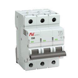 Автоматический выключатель EKF AV-10 AVERES 63А 3п mcb10-3-63C-av, C, 10кА - фото 63609