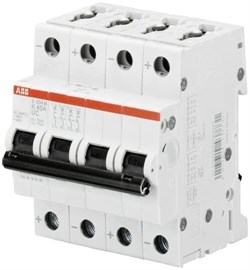 Автоматический выключатель ABB S204M 2А 4п 2CDS274061R0278, Z, 10кА, S204M-Z2UC - фото 63621