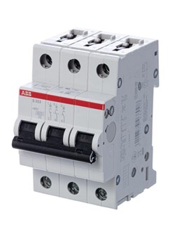 Автоматический выключатель ABB S203 1А 3п 2CDS253001R0218, Z, 6кА, S203-Z1 - фото 63623