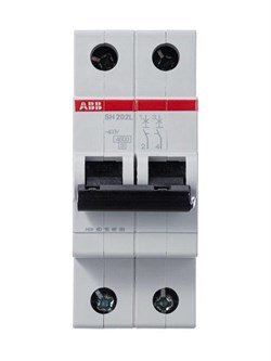 Автоматический выключатель ABB SH202L 25А 2п 2CDS242001R0254, 4.5кА, C, SH202L-C25 - фото 65018