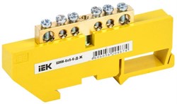 Шина IEK PE ШНИ-6х9-6-Д-Ж YNN10-69-6D-K05, на DIN-изоляторе - фото 67627