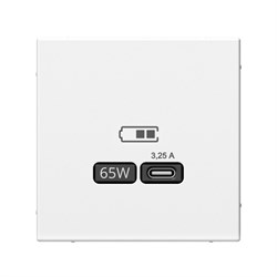 ArtGallery Лотос USB Розетка тип-С 65Вт высокоскоростная зарядка QC, PD, механизм GAL001327 - фото 68832