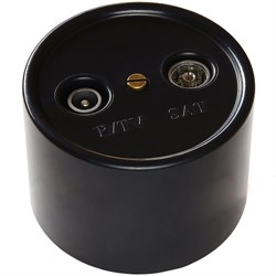 Bironi Лизетта пластик чёрный розетка ТV/FM B1-305-23 - фото 70101