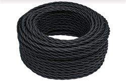 Bironi чёрный матовый витой провод 2*1,5 150м B1-424-73-150 - фото 70324