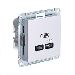 Systeme Electric AtlasDesign жемчуг USB розетка тип-C 65W высокоскор.заряд. QC, PD, механизм ATN000427 - фото 70777