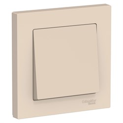 Systeme Electric AtlasDesign бежевый выключатель 1-клавишный сх.1, 10АХ, в сборе ATN000212 - фото 70804