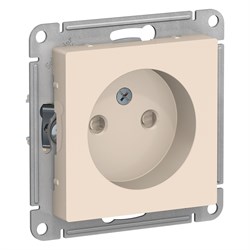 Systeme Electric AtlasDesign бежевый розетка без заземления, со шторками, 16А, механизм ATN000249 - фото 70814