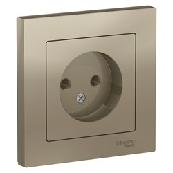 Systeme Electric AtlasDesign шампань розетка без заземления, 16А, в сборе ATN000540 - фото 70959