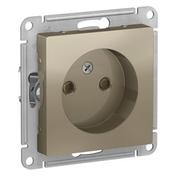 Systeme Electric AtlasDesign шампань розетка без заземления, со шторками, 16А, механизм ATN000549 - фото 70970