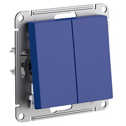 Systeme Electric AtlasDesign аквамарин выключатель 2-клавишный, сх.5, 10АХ, механизм ATN001151 - фото 70974