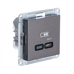 Systeme Electric AtlasDesign мокко USB розетка тип-C 65W высокоскор.заряд. QC, PD, механизм ATN000627 - фото 71143