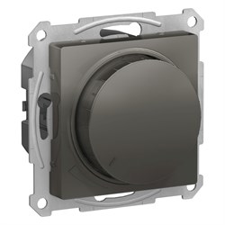 Systeme Electric AtlasDesign сталь светорегулятор (диммер) повор-нажим, LED, RC, 400Вт, механизм ATN000923 - фото 71155