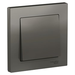 Systeme Electric AtlasDesign сталь выключатель 1-клавишный сх.1, 10АХ, в сборе ATN000912 - фото 71203