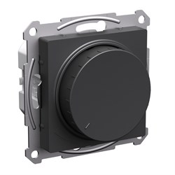 Systeme Electric AtlasDesign базальт светорегулятор (диммер) повор-нажим, LED, RC, 400Вт, механизм ATN001423 - фото 71218
