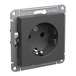 Systeme Electric AtlasDesign базальт розетка с заземлением, 16А, механизм ATN001443 - фото 71224