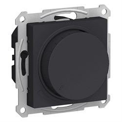 Systeme Electric AtlasDesign карбон светорегулятор (диммер) повор-нажим, LED, RC, 400Вт, механизм ATN001023 - фото 71270
