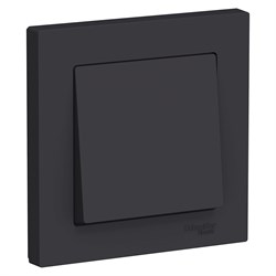 Systeme Electric AtlasDesign карбон выключатель 1-клавишный сх.1, 10АХ, в сборе ATN001012 - фото 71313