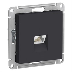 Systeme Electric AtlasDesign карбон розетка компьютерная RJ45, кат. 6A, механизм ATN001086 - фото 71326