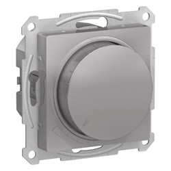 Systeme Electric AtlasDesign алюминий светорегулятор (диммер) повор-нажим, LED, RC, 400Вт, механизм ATN000323 - фото 71402