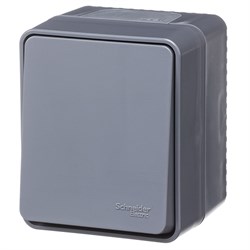 Systeme Electric AtlasDesign Profi54 Наруж Антрацит Выключатель кнопочный 1-клавишный 10 АХ ATN544015 - фото 71612
