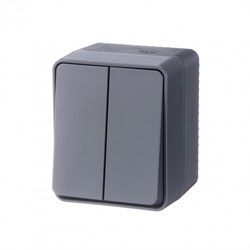 Systeme Electric AtlasDesign Profi54 наружный антрацит выключатель 2-клавишный 10 АХ ATN544051 - фото 71625