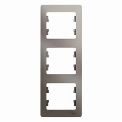 Glossa платина рамка 3-ая, вертикальная GSL001207 - фото 71682