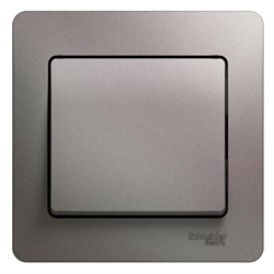 Glossa платина выключатель 1-клавишный сх.1, 10AX (в сборе) GSL001212 - фото 71715
