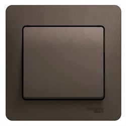 Glossa шоколад выключатель 1-клавишный, сх.1, 10АХ (в сборе) GSL000812 - фото 71756