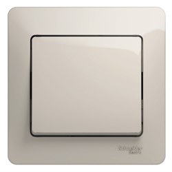 Glossa молочный выключатель 1-клавишный сх.1, 10AX (в сборе) GSL000912 - фото 71974