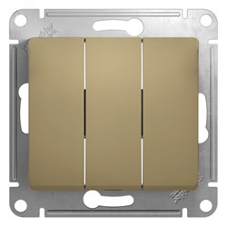 Выключатель 3-кл. СП Glossa 10А IP20 (сх. 1+1+1) 10AX механизм титан SE GSL000431 pe554368 - фото 72232