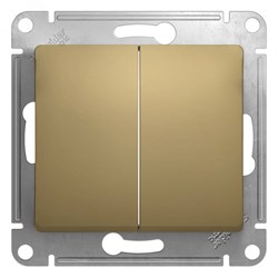 Выключатель 2-кл. СП Glossa 10А IP20 (сх. 5) 10AX механизм титан SE GSL000451 pe554369 - фото 72233