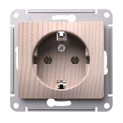 Systeme Electric Glossa Сосна Розетка с заземлением, 16А, механизм GSL001543 - фото 72308