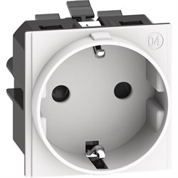BTicino Living now белый розетка немецкого стандарта 2К+З 16А автомат клеммы 2 мод KW4141A - фото 72977