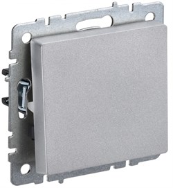 IEK Brite Base алюминий выключатель 1 - клавишный перекрёстный 10А BR-V13-0-10-K47 - фото 73389