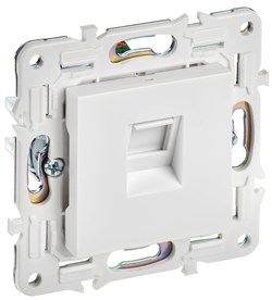 IEK SKANDY Арктический белый Розетка компьютерная RJ45 кат.5E SK-K01W SK-K10-1-K01 - фото 73876