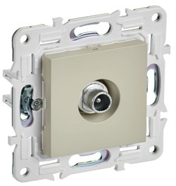IEK SKANDY Бежевый Розетка TV проходная SK-A17B SK-A10-P-K10 - фото 74172