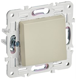 IEK SKANDY Бежевый Выключатель 1-клавишный кнопочный 10А SK-V14B SK-V17-0-10-K10 - фото 74247