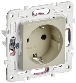 IEK SKANDY Бежевый Розетка с/з без защитных шторок 16А SK-R05B SK-R11-16-K10 - фото 74254