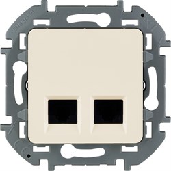 Legrand Inspiria слоновая кость двойная розетка RJ 45 - категория 6 - UTP 673841 - фото 74825