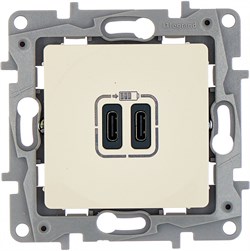 Legrand ETIKA слоновая кость зарядка USB C-C 672335 - фото 75080