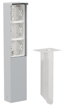 Niko Hydro Серый Уличный столбик на 3 поста 700-36830 - фото 75880