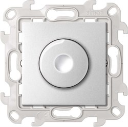 Simon 24 Алюминий Светорегулятор LED поворотно-нажимной проходной 6-60Вт 230В~ 2412313-033 - фото 75902
