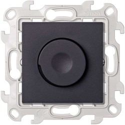Simon 24 Графит Светорегулятор LED поворотно-нажимной проходной 6-60Вт 230В~ 2412313-038 - фото 75903