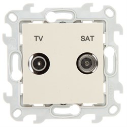 Simon 24 Слоновая кость Розетка TV-SAT одиночная 2410487-031 - фото 76129