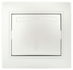 Intro Переключатель Plano 1-103-06 одноклавишный 10А-250В, IP20, СУ, перламутр Б0053752 - фото 76451